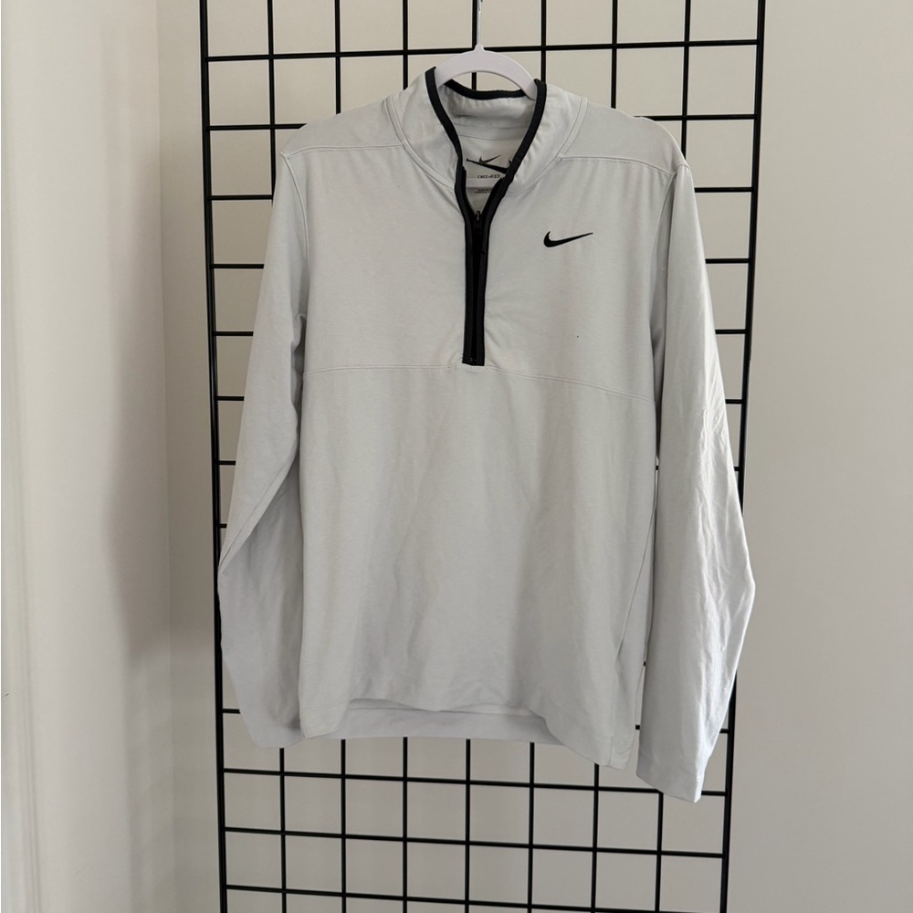 Nike Men's Light Gray Quarter-Zip Jacket